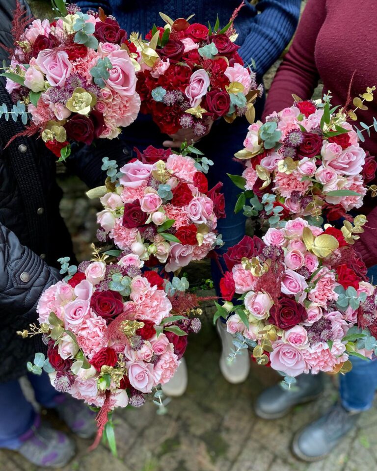 burgundy pink and gold flowers 768x960