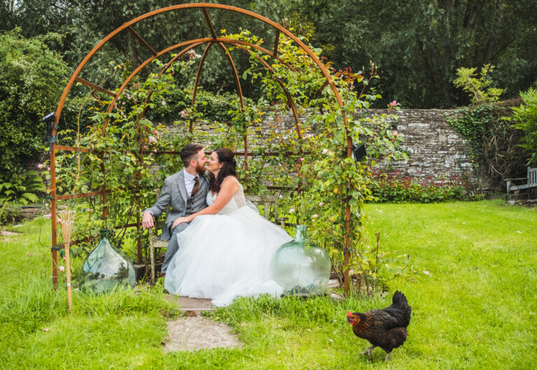 bower with hen 768x529